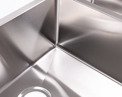 Cameo 32" Double Bowl Diamond Stainless Steel Sink (70/30 Split)