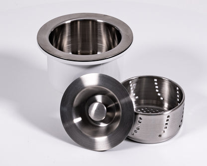 Cameo Deep Strainer with Removable Basket - Brushed Nickel