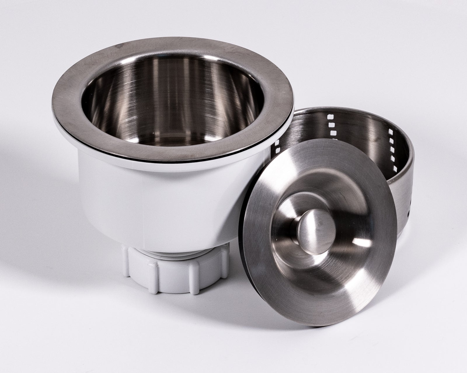 Cameo Deep Strainer with Removable Basket - Brushed Nickel