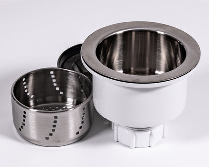 Cameo Deep Strainer with Removable Basket - Brushed Nickel