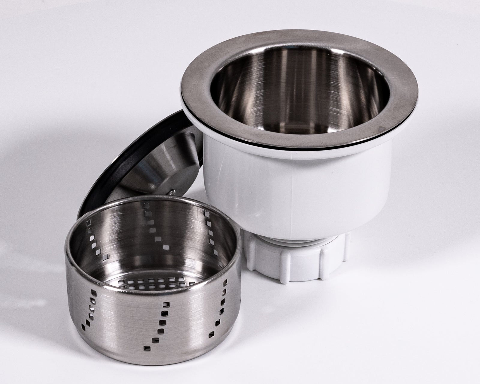 Cameo Deep Strainer with Removable Basket - Brushed Nickel