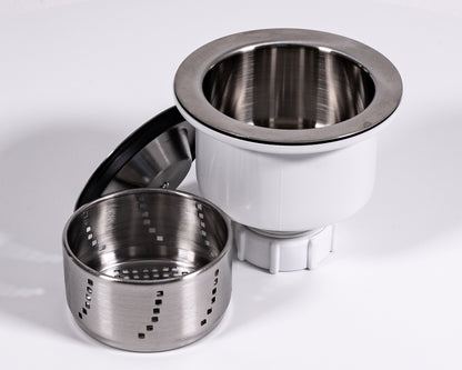 Cameo Deep Strainer with Removable Basket - Brushed Nickel