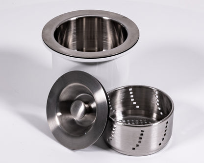 Cameo Deep Strainer with Removable Basket - Brushed Nickel