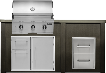 Haven Outdoor 6' Kitchen Island w/ 2 Drawer Cabinet