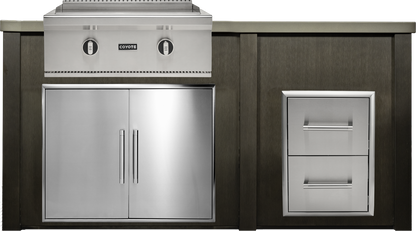 Haven Outdoor 6' Kitchen Island w/ 2 Drawer Cabinet