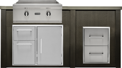 Haven Outdoor 6' Kitchen Island w/ 2 Drawer Cabinet
