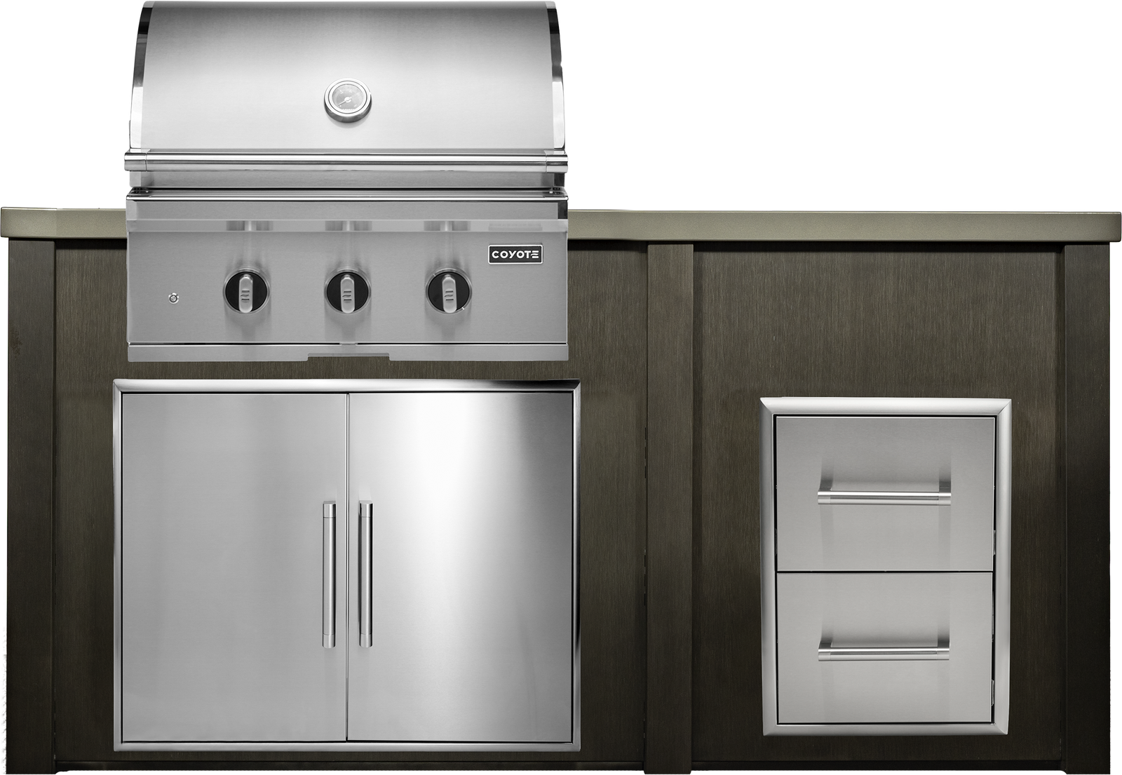 Haven Outdoor 6' Kitchen Island w/ 2 Drawer Cabinet