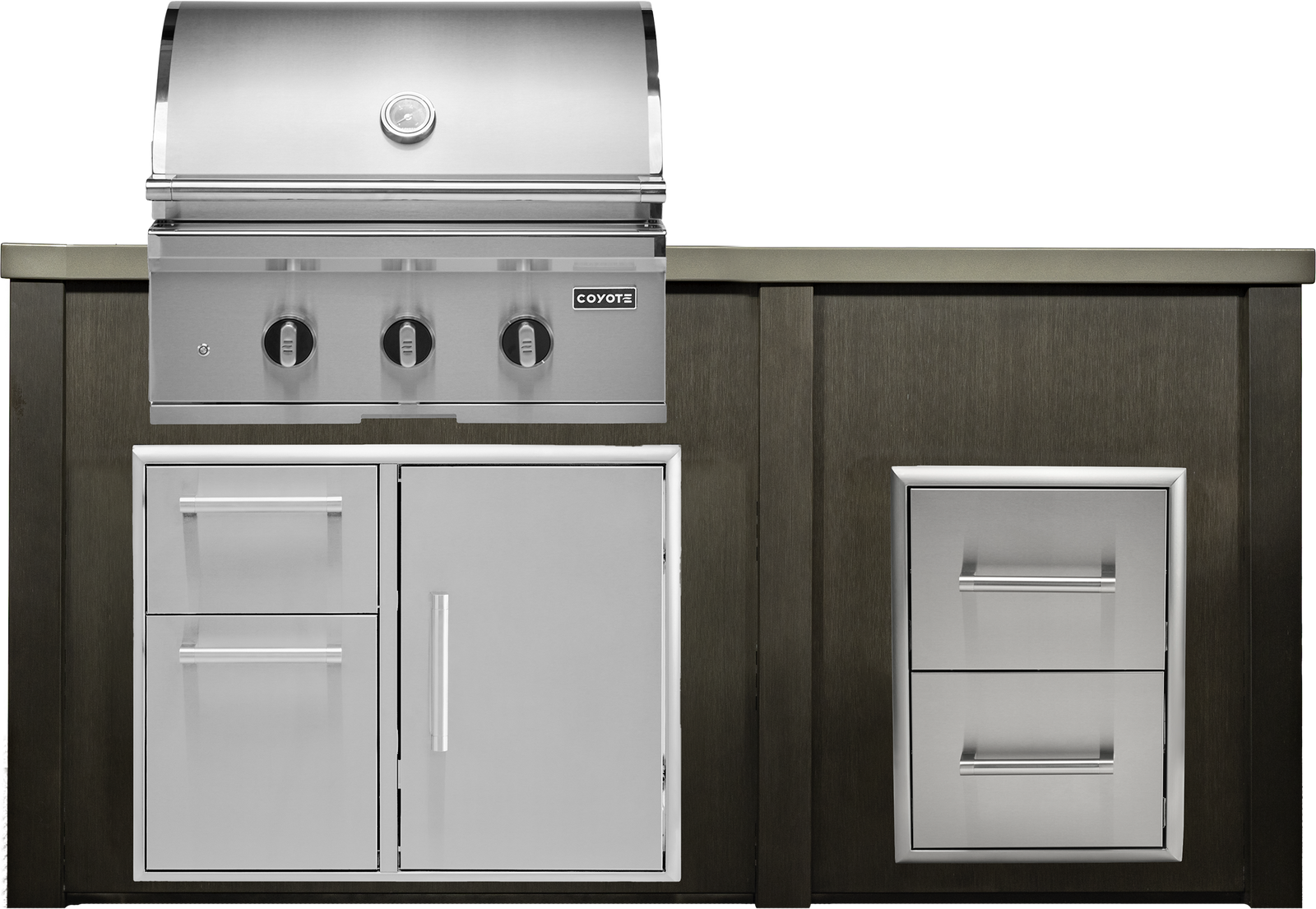 Haven Outdoor 6' Kitchen Island w/ 2 Drawer Cabinet