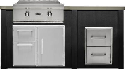 Haven Outdoor 6' Kitchen Island w/ 2 Drawer Cabinet