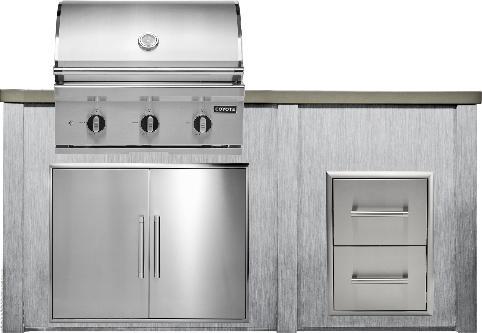 Haven Outdoor 6' Kitchen Island w/ 2 Drawer Cabinet