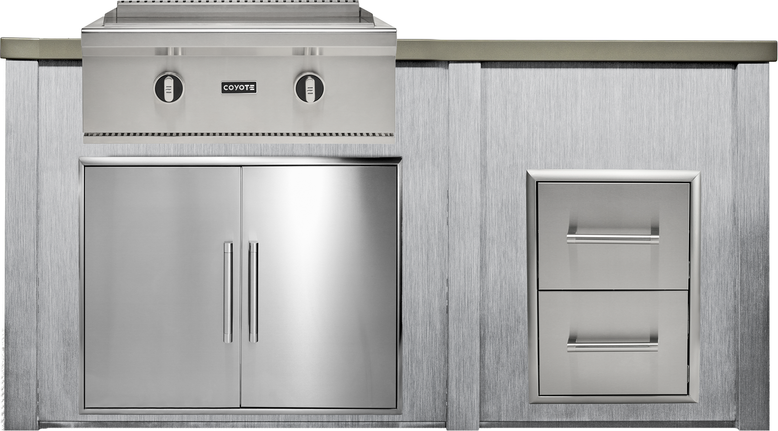 Haven Outdoor 6' Kitchen Island w/ 2 Drawer Cabinet
