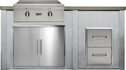 Haven Outdoor 6' Kitchen Island w/ 2 Drawer Cabinet