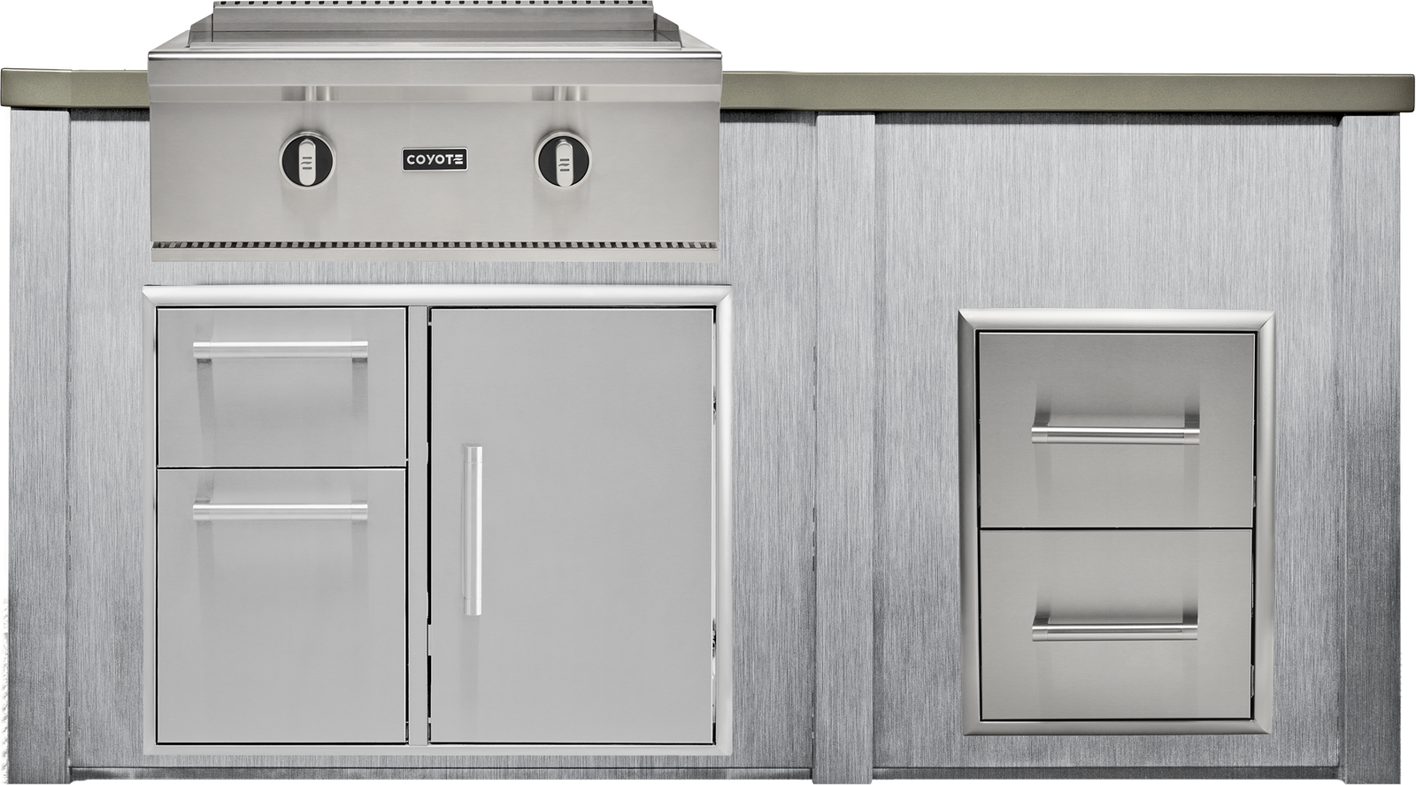 Haven Outdoor 6' Kitchen Island w/ 2 Drawer Cabinet
