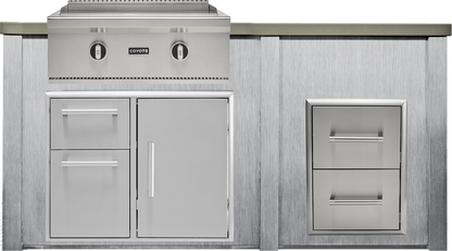 Haven Outdoor 6' Kitchen Island w/ 2 Drawer Cabinet