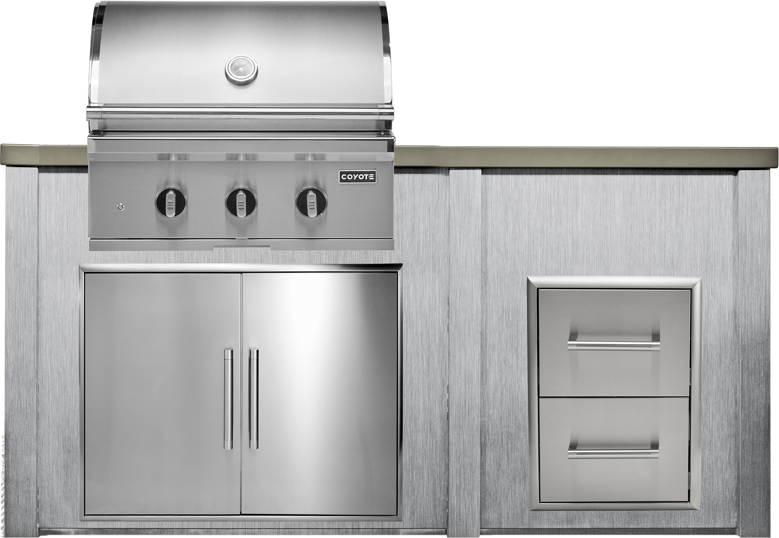 Haven Outdoor 6' Kitchen Island w/ 2 Drawer Cabinet