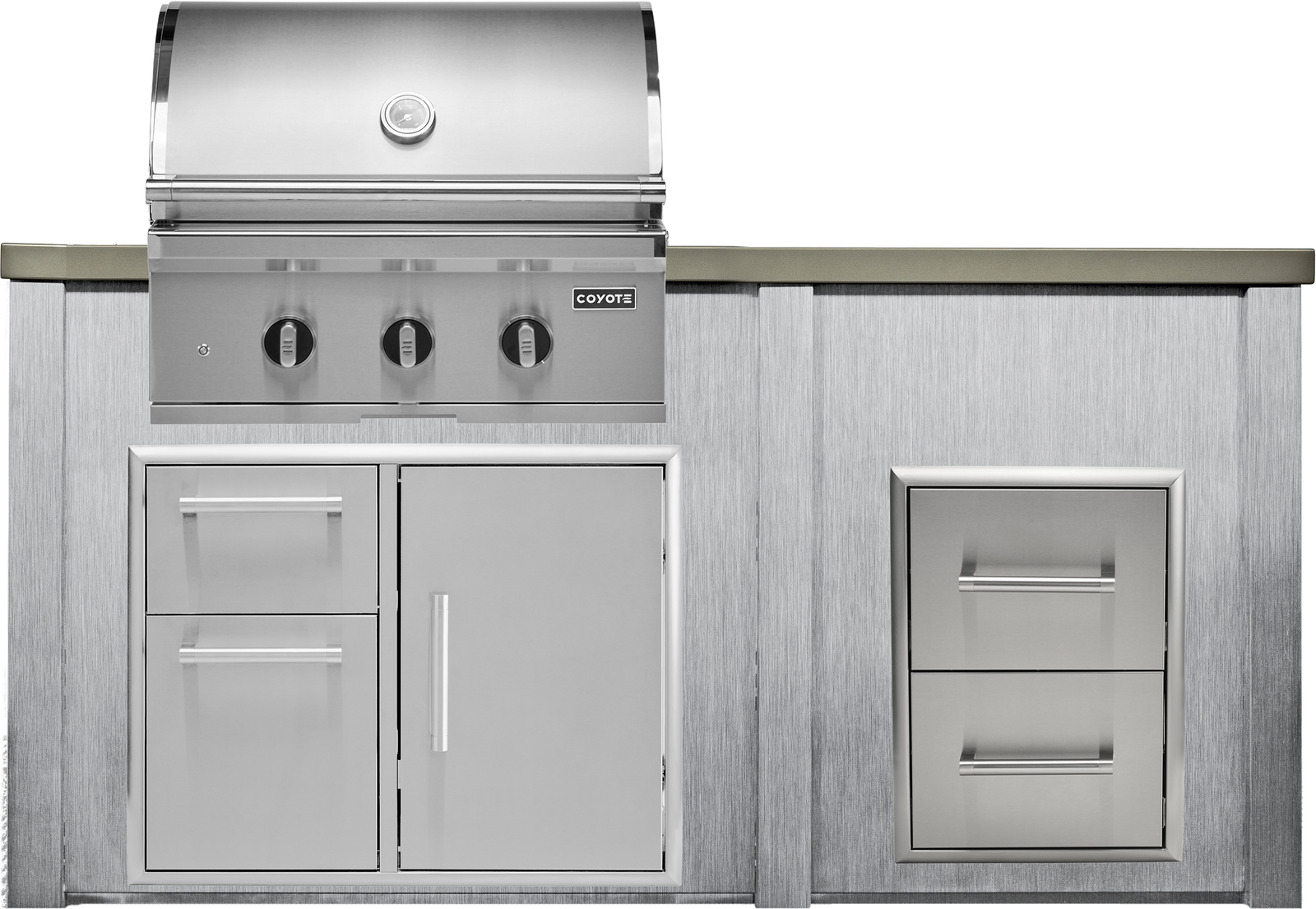 Haven Outdoor 6' Kitchen Island w/ 2 Drawer Cabinet