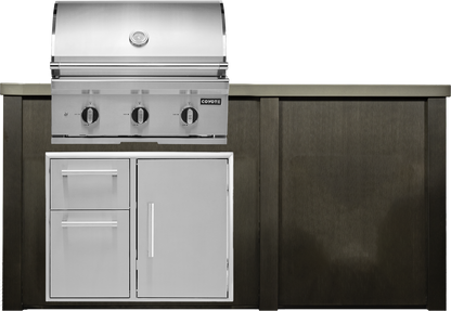 Haven Outdoor 6' Kitchen Island w/ Plain Panel