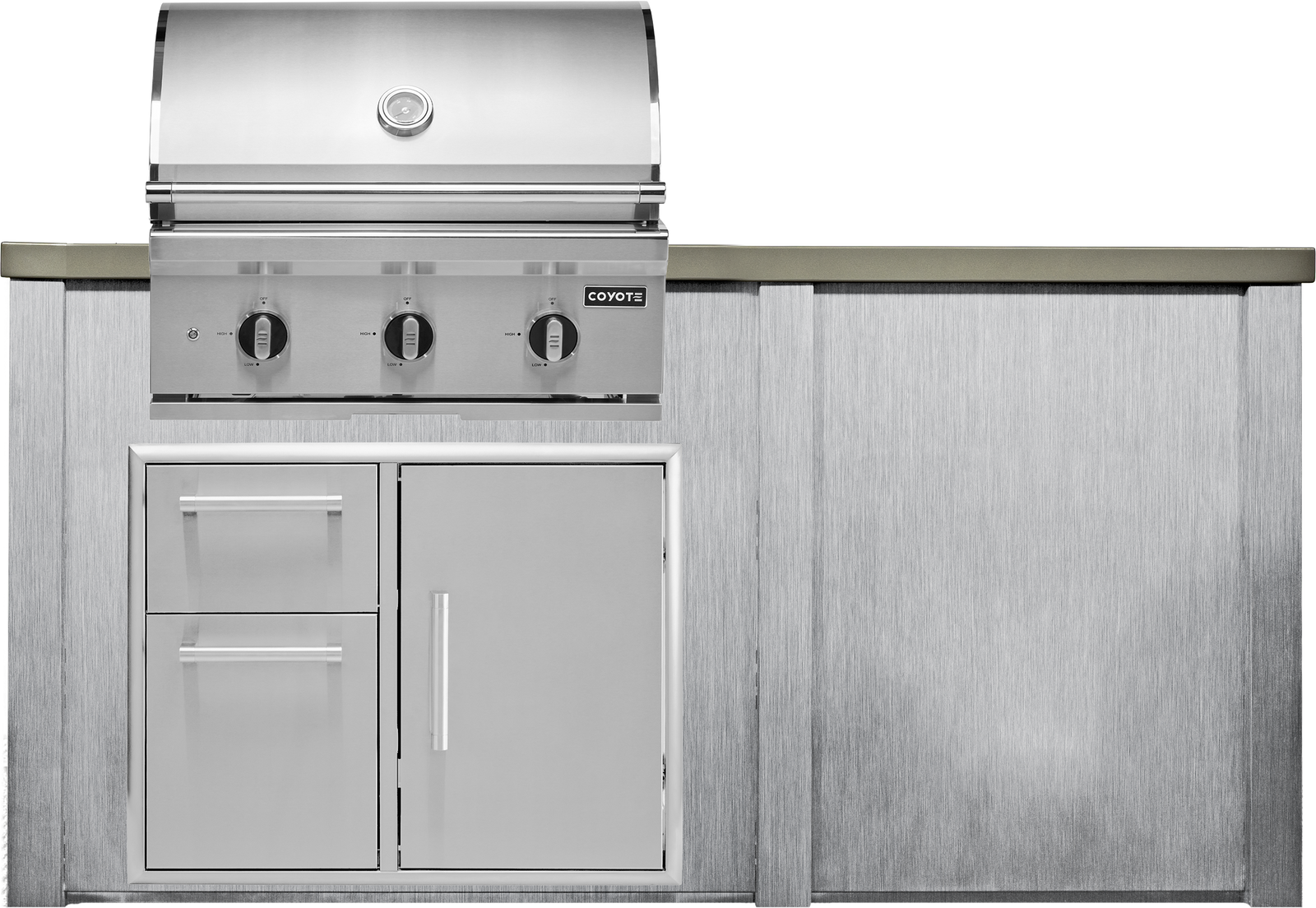 Haven Outdoor 6' Kitchen Island w/ Plain Panel