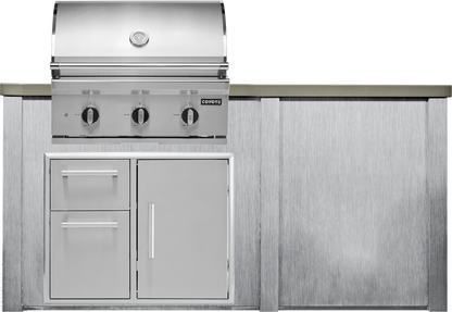 Haven Outdoor 6' Kitchen Island w/ Plain Panel