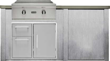 Haven Outdoor 6' Kitchen Island w/ Plain Panel