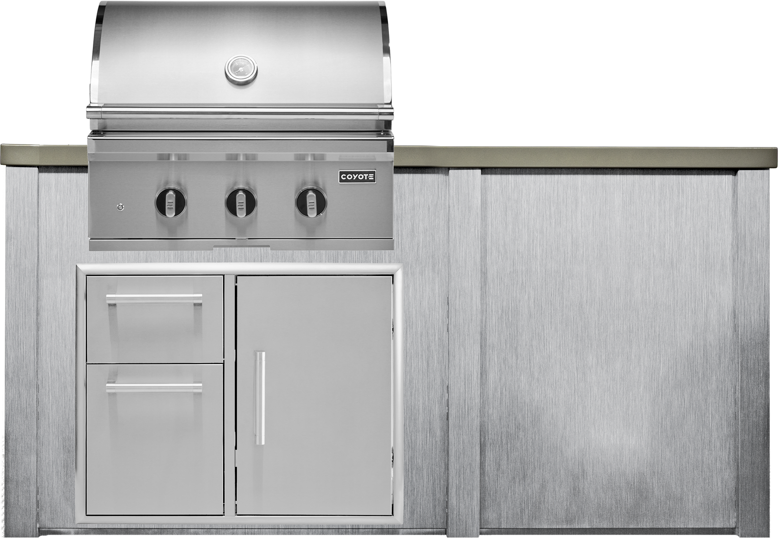 Haven Outdoor 6' Kitchen Island w/ Plain Panel