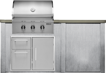 Haven Outdoor 6' Kitchen Island w/ Plain Panel