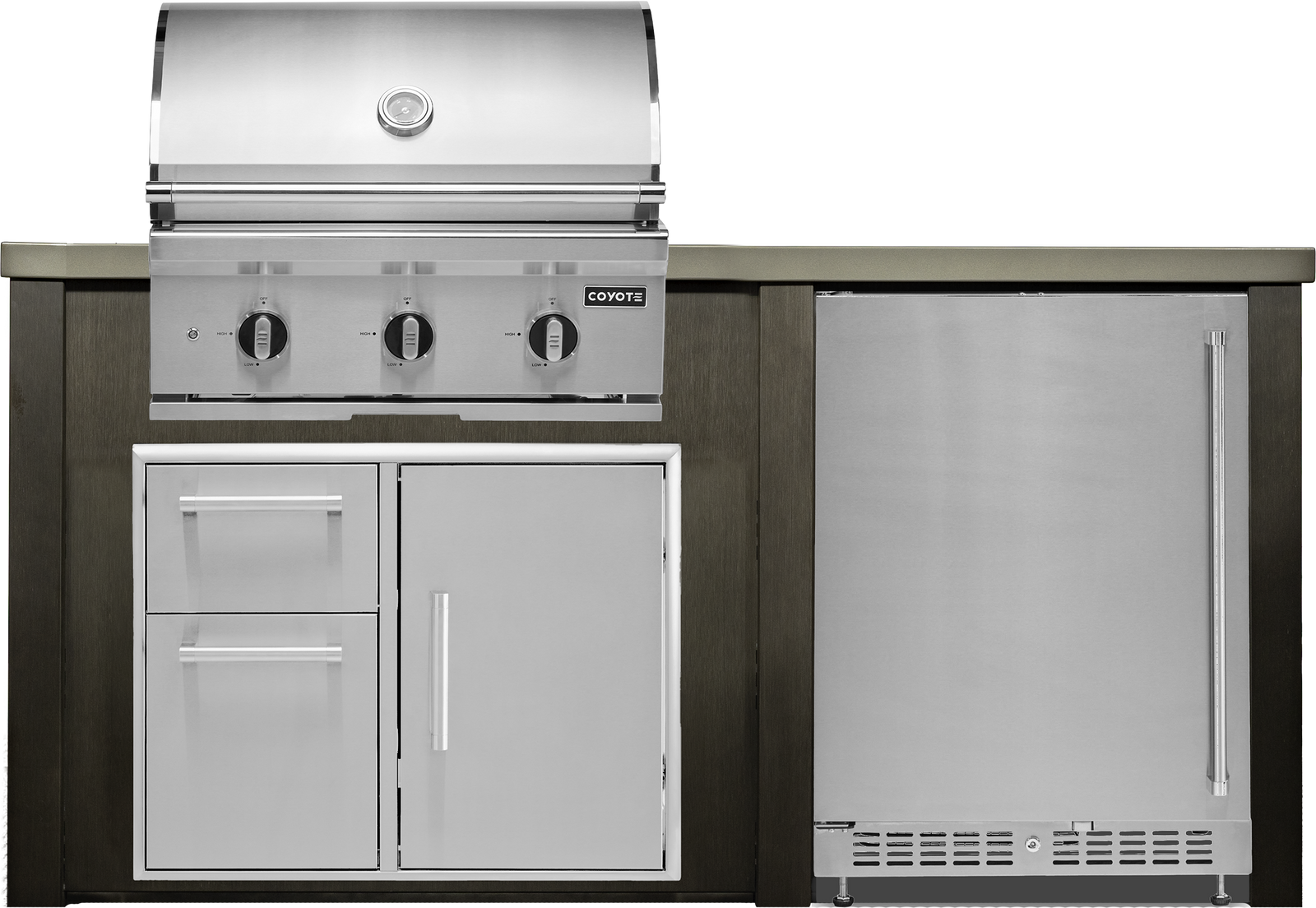 Haven Outdoor 6' Kitchen Island w/ 24" Refrigerator