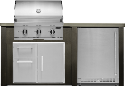 Haven Outdoor 6' Kitchen Island w/ 24" Refrigerator