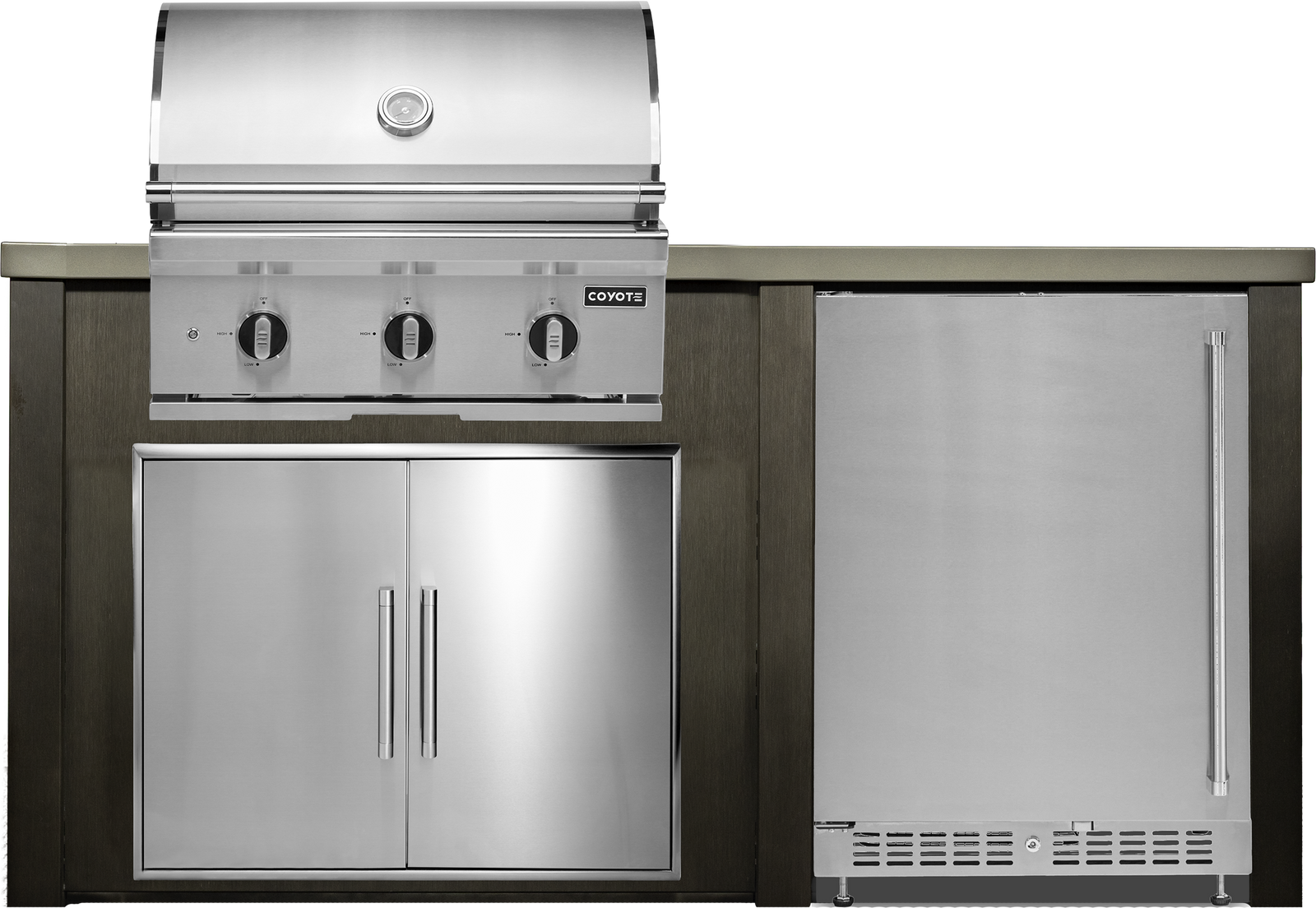 Haven Outdoor 6' Kitchen Island w/ 24" Refrigerator