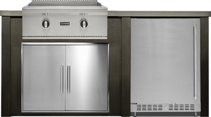 Haven Outdoor 6' Kitchen Island w/ 24" Refrigerator