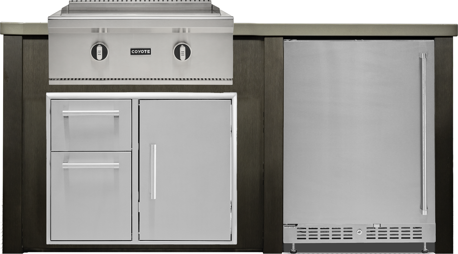 Haven Outdoor 6' Kitchen Island w/ 24" Refrigerator