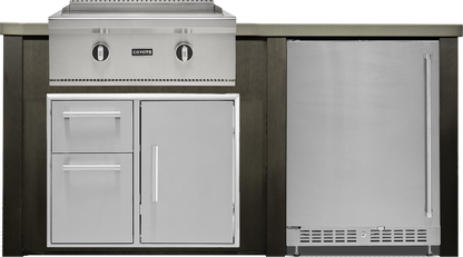 Haven Outdoor 6' Kitchen Island w/ 24" Refrigerator