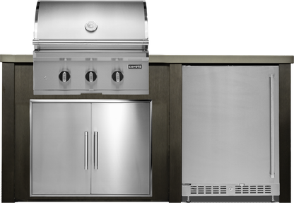 Haven Outdoor 6' Kitchen Island w/ 24" Refrigerator