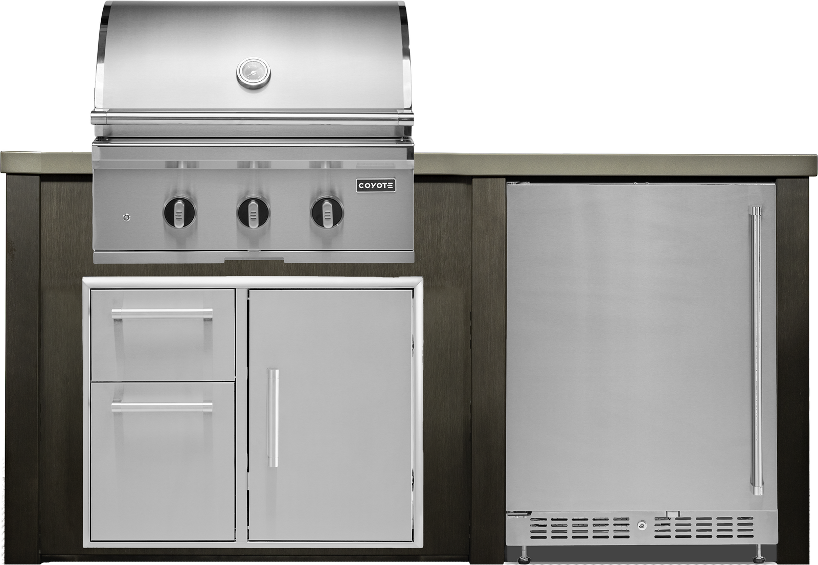 Haven Outdoor 6' Kitchen Island w/ 24" Refrigerator