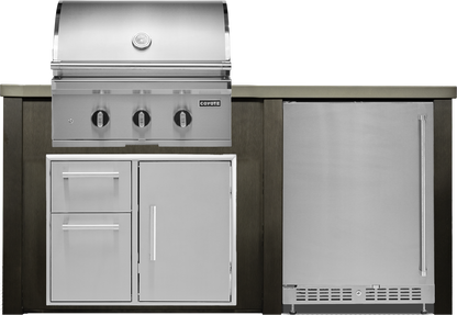 Haven Outdoor 6' Kitchen Island w/ 24" Refrigerator