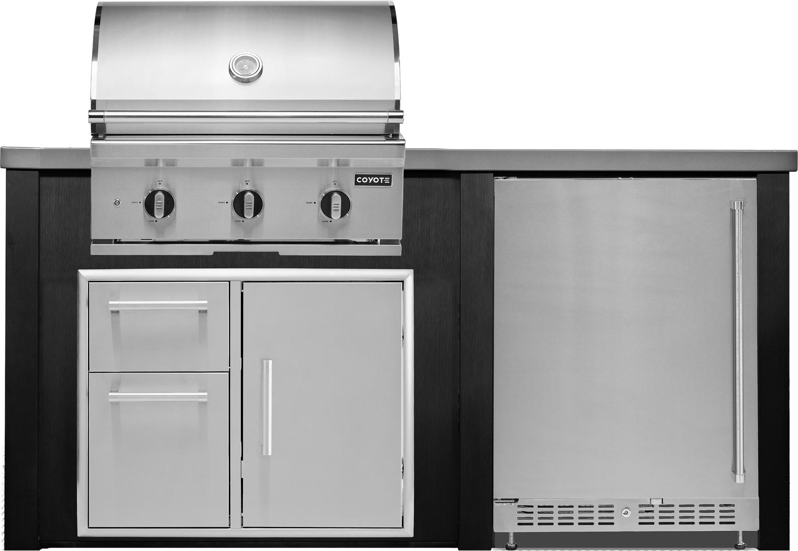 Haven Outdoor 6' Kitchen Island w/ 24" Refrigerator