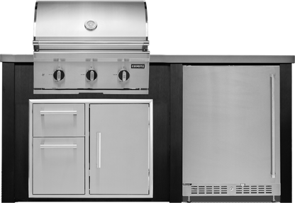 Haven Outdoor 6' Kitchen Island w/ 24" Refrigerator