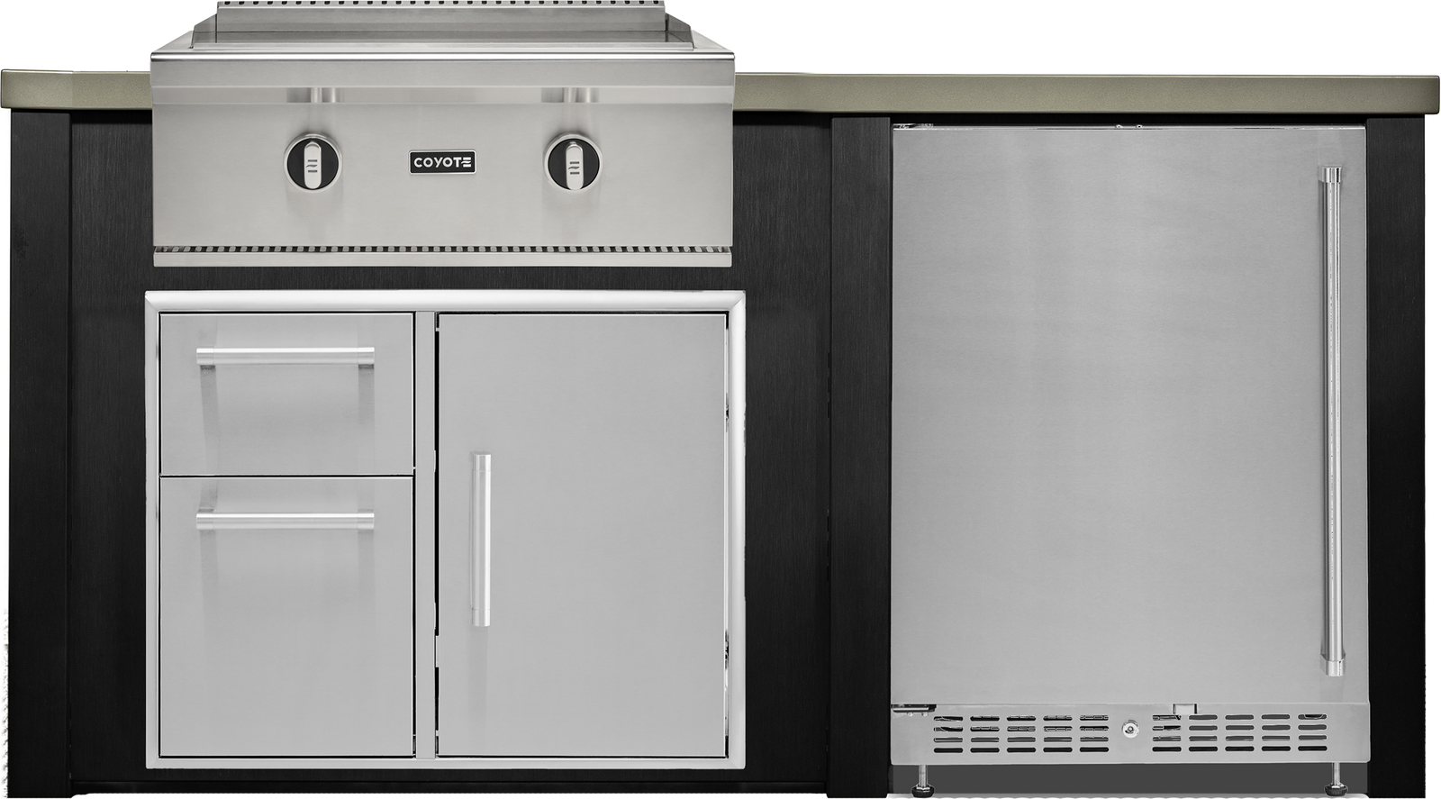 Haven Outdoor 6' Kitchen Island w/ 24" Refrigerator