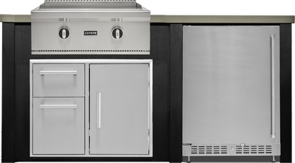 Haven Outdoor 6' Kitchen Island w/ 24" Refrigerator
