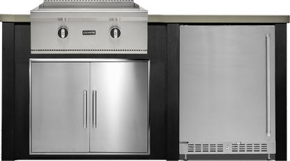 Haven Outdoor 6' Kitchen Island w/ 24" Refrigerator