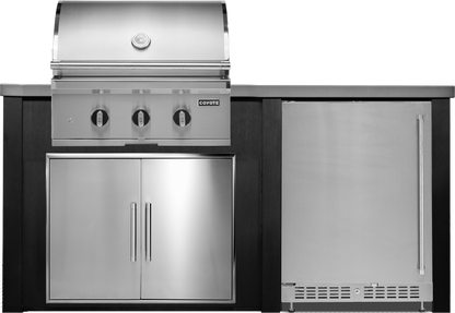 Haven Outdoor 6' Kitchen Island w/ 24" Refrigerator