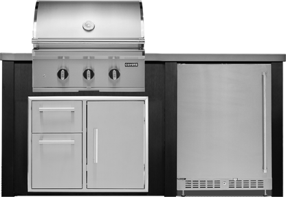 Haven Outdoor 6' Kitchen Island w/ 24" Refrigerator
