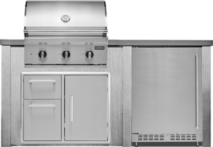 Haven Outdoor 6' Kitchen Island w/ 24" Refrigerator