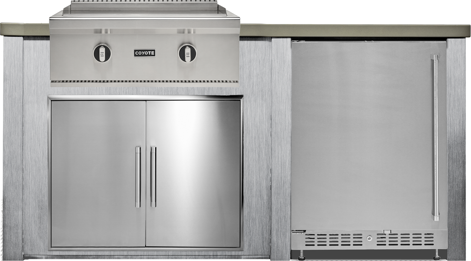Haven Outdoor 6' Kitchen Island w/ 24" Refrigerator