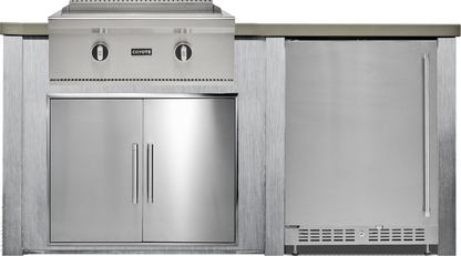 Haven Outdoor 6' Kitchen Island w/ 24" Refrigerator