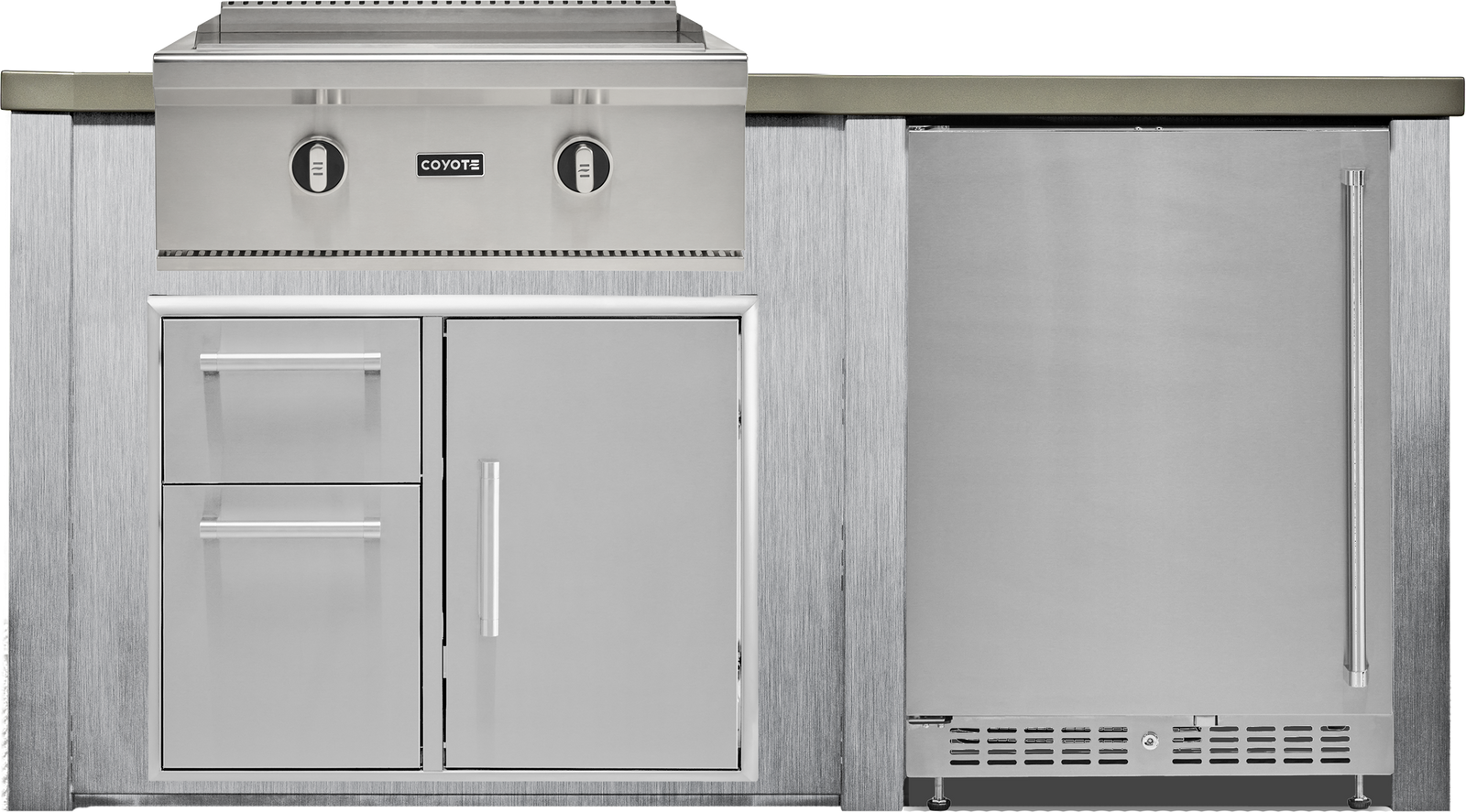 Haven Outdoor 6' Kitchen Island w/ 24" Refrigerator