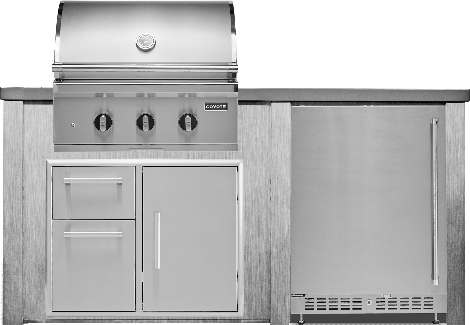 Haven Outdoor 6' Kitchen Island w/ 24" Refrigerator