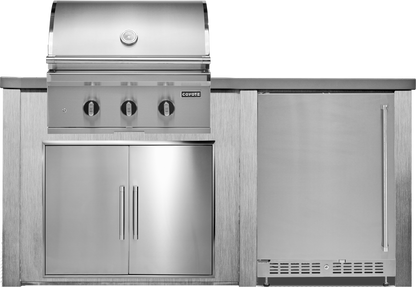 Haven Outdoor 6' Kitchen Island w/ 24" Refrigerator