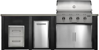 Haven Outdoor 8' Kitchen Island w/ 2 Drawer Cabinet (Right-Side Grill)
