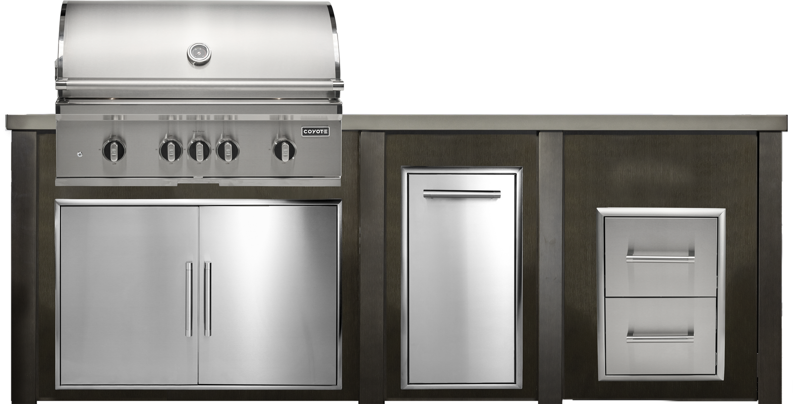 Haven Outdoor 8' Kitchen Island w/ 2 Drawer Cabinet